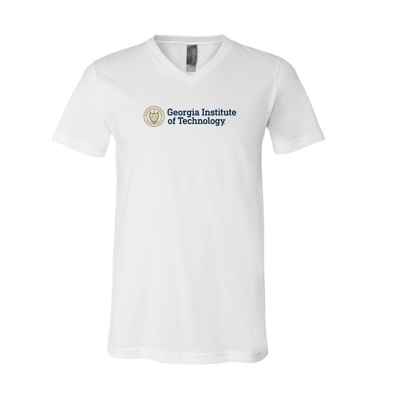 The Georgia Tech Seal | White V-Neck Tee