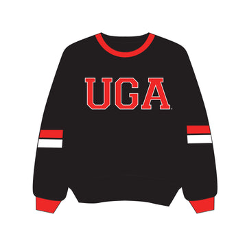 The Virginia Varsity Crewneck Georgia | Black