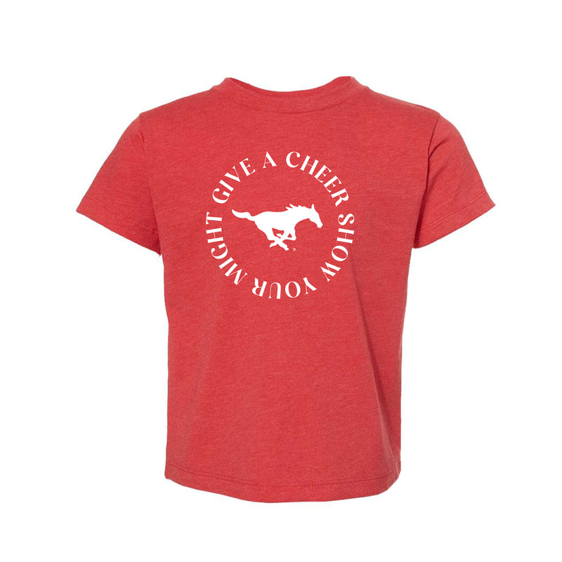 The Give A Cheer Circle | Toddler Heather Red Tee