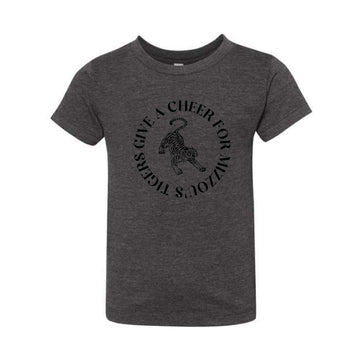 The Give A Cheer For Mizzou's Tigers | Toddler Dark Grey Heather Tee