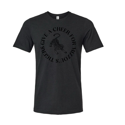 The Give a Cheer for the Mizzou's Tigers | Heather Black Tee