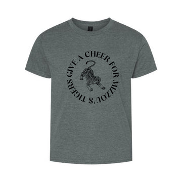 The Give A Cheer For Mizzou's Tigers | Youth Dark Heather Tee