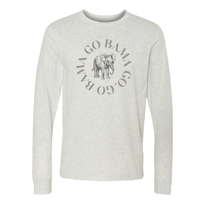 The Go Bama Go Elephant Curve | Ash Long Sleeve