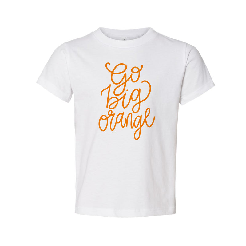 The Go Big Orange Script | Toddler White Tee