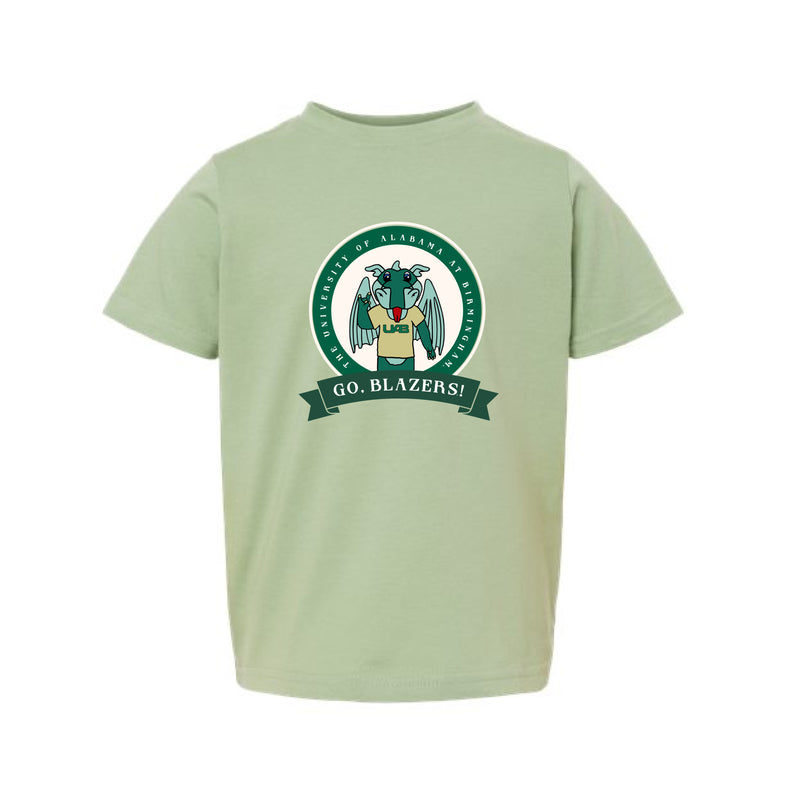 The Go Blazers Banner Circle | Toddler Sage Tee