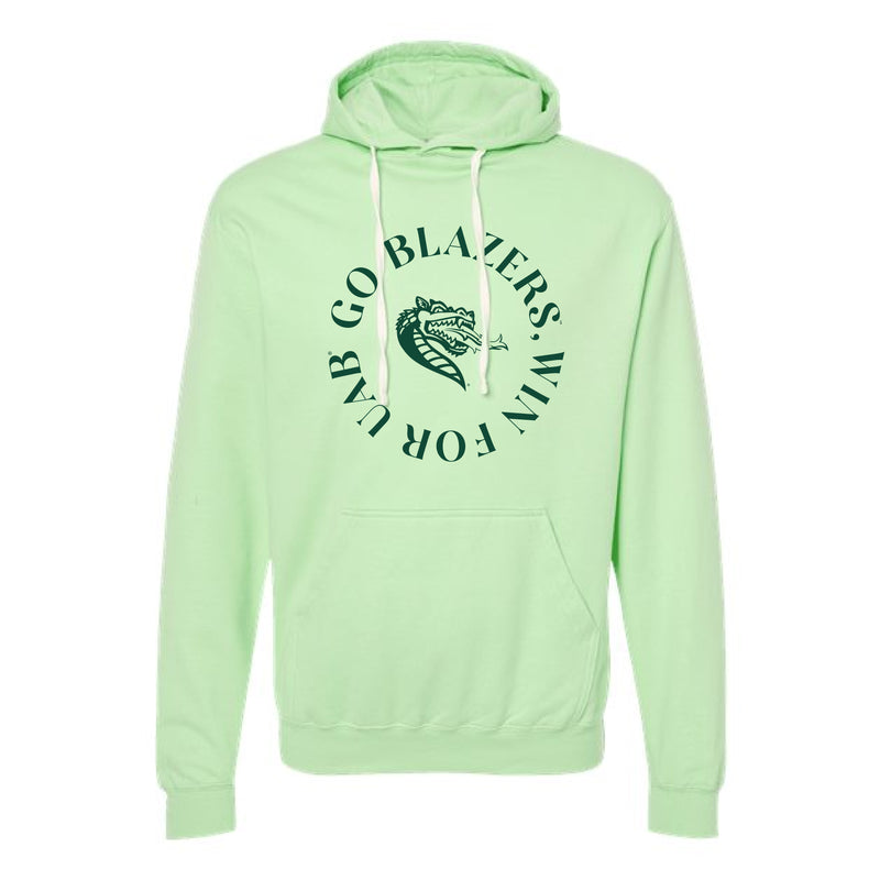 The Go Blazers Win for UAB Circle | Neo Mint Hoodie