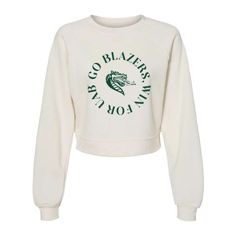 The Go Blazers Win for UAB Circle | Vintage White Sweatshirt