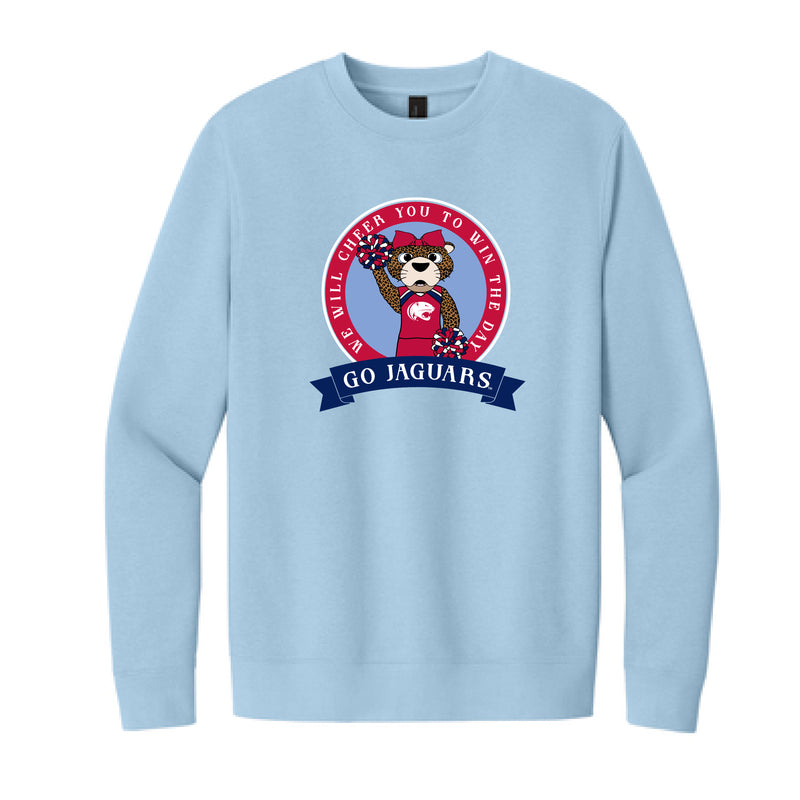 The Go Jaguars Banner Circle | Adult Ice Blue Sweatshirt