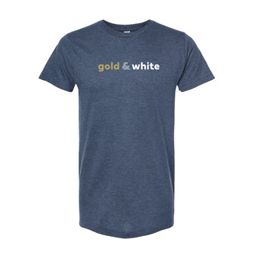 The Gold & White | Heather Navy Tee