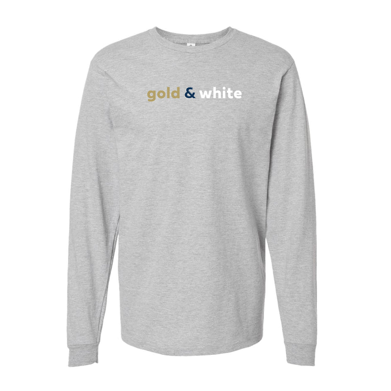 The Gold & White | Heather Grey Long Sleeve