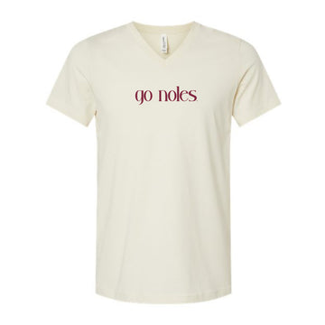 The Go Noles! | Natural V-Neck Tee