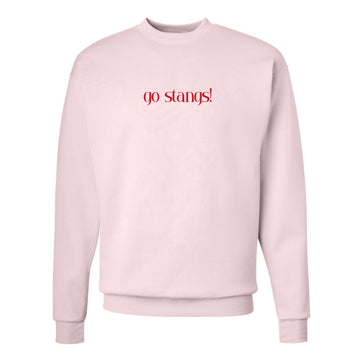 The Go Stangs! | Pale Pink Sweatshirt