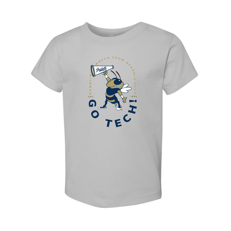 The Go Tech Cheer Buzz | Toddler Solid Athletic Grey Tee