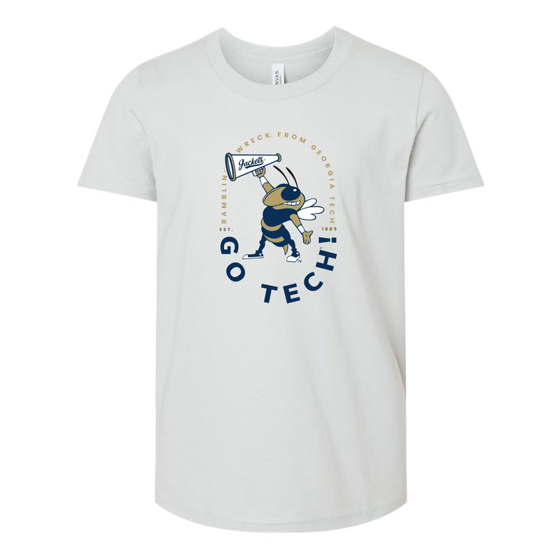 The Go Tech Cheer Buzz | Youth Silver Tee