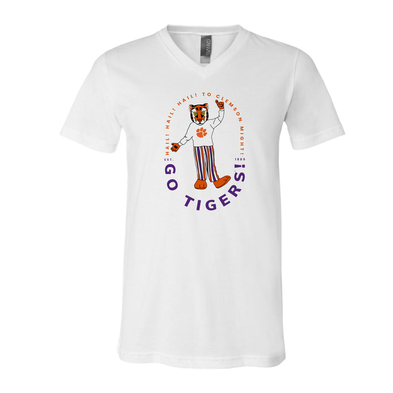 The Go Tigers Clemson Might | White V-Neck Tee