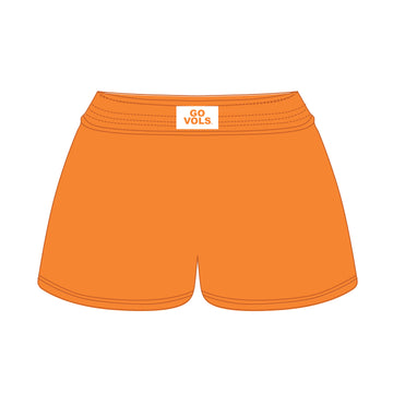 The Liz Nylon Shorts Go Vols Woven Label | Bright Orange