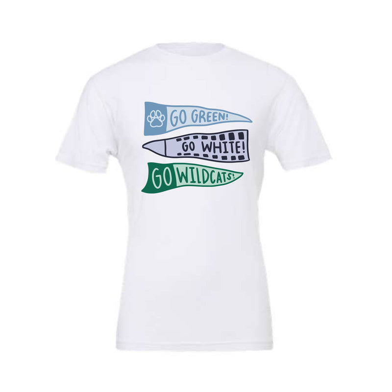 The Go Wildcats Flags | White Tee