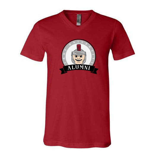 The Troy Alumni | Canvas Red Vneck Tee