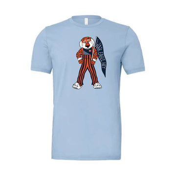The Game Day Aubie | Adult Baby Blue Tee