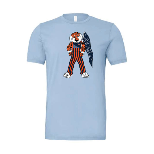 The Game Day Aubie | Adult Baby Blue Tee