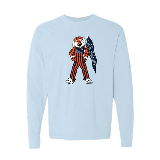 The Game Day Aubie | Adult Chambray Long Sleeve Tee