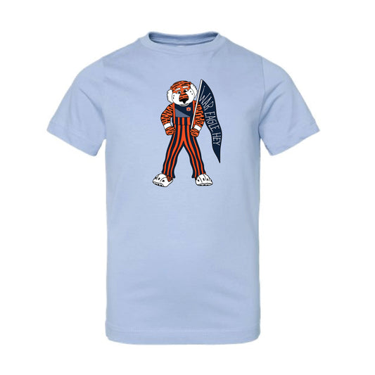 The Game Day Aubie | Youth Light Blue Tee