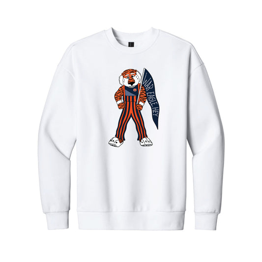 The Gameday Aubie | Adult White Sweatshirt