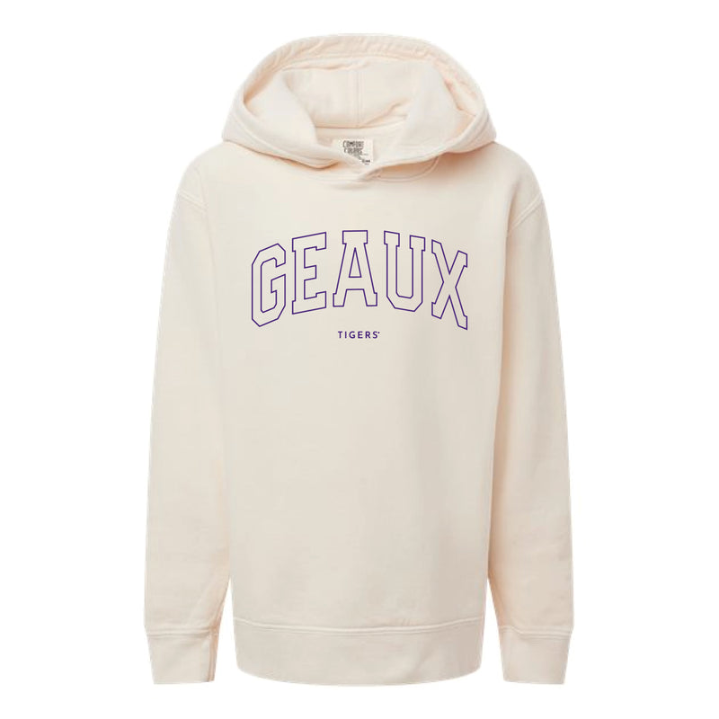 The Geaux Arch Outline | Youth Ivory Hoodie