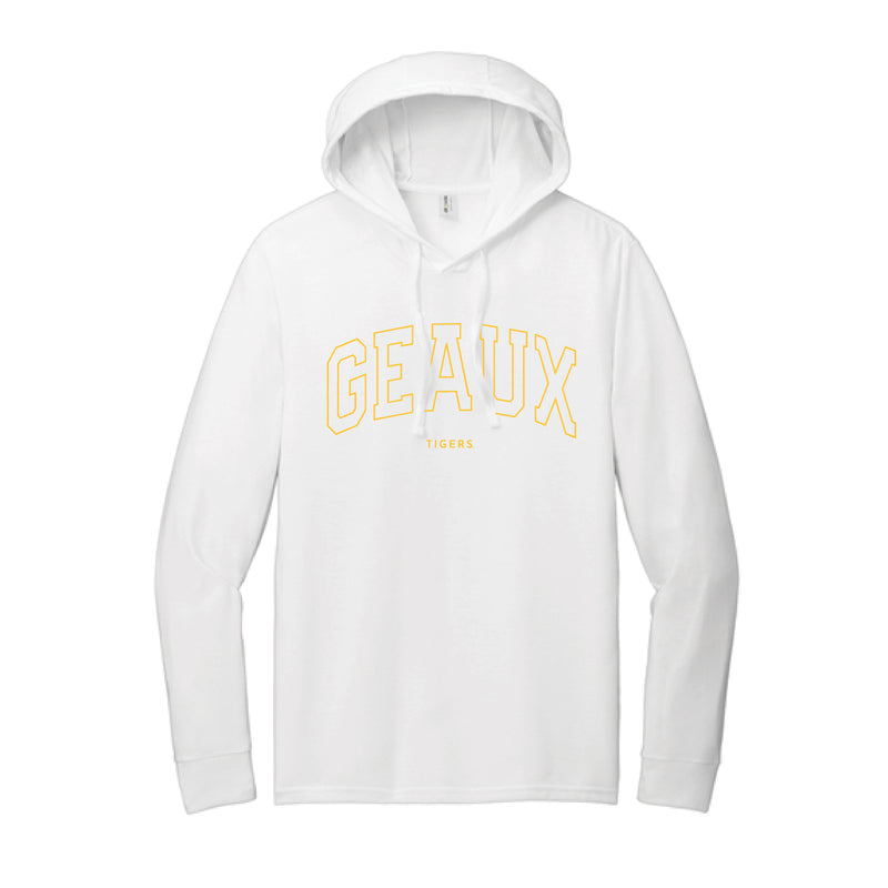 The Geaux Arch Outline | White Tri-Blend Hoodie