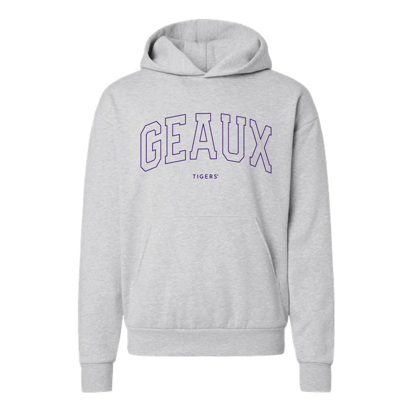 The Geaux Arch Outline | Heather Grey Hoodie
