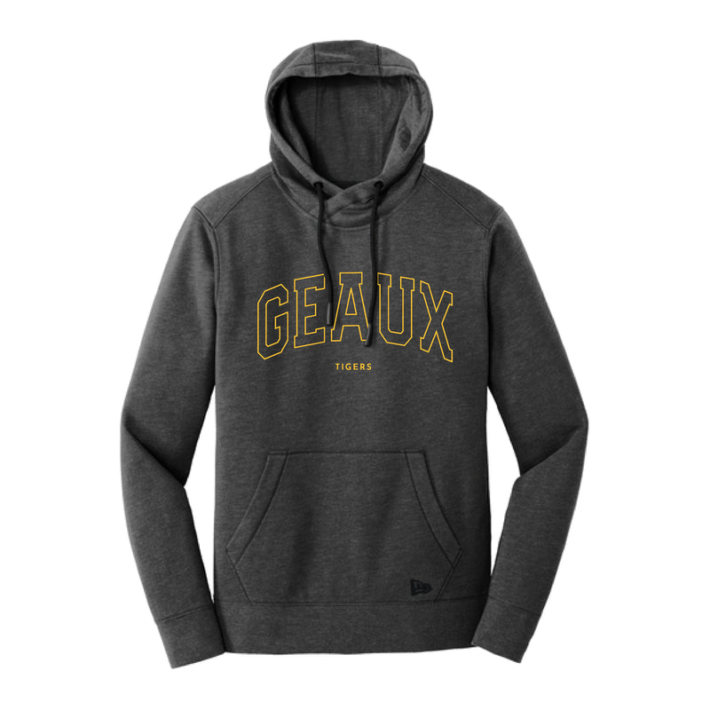 The Geaux Arch Outline | Black Heather Tri-Blend Hoodie