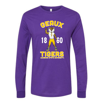 The Geaux Tigers Big Mike LSU | Team Purple Long Sleeve