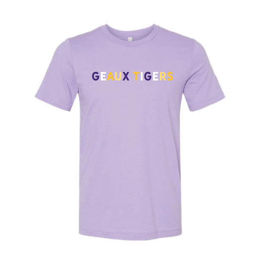 The Geaux Tigers Multi | Dark Lavender Tee