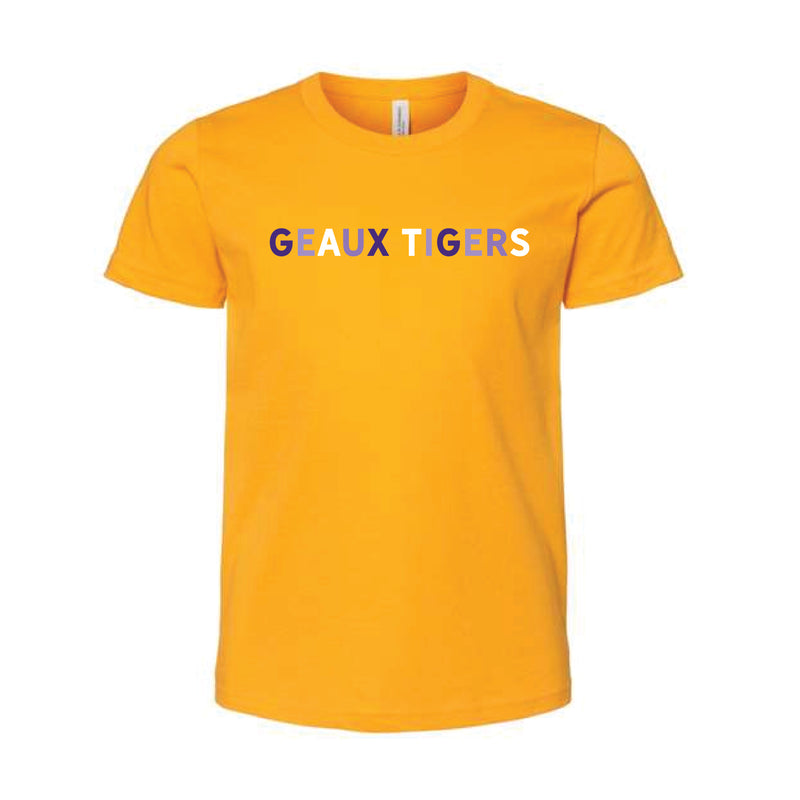 The Geaux Tigers Multi | Youth Gold Tee