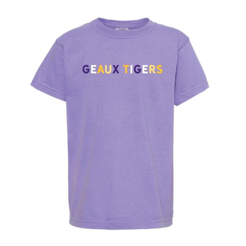 The Geaux Tigers Multi | Youth Violet Tee
