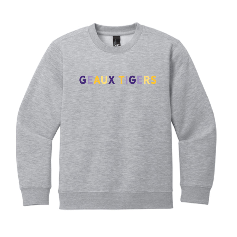 The Geaux Tigers Multi | Youth Light Grey Heather Sweatshirt