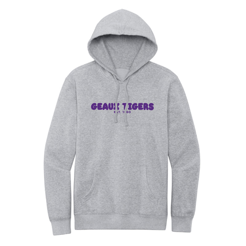 The Geaux Tigers Puff | Light Heather Grey Hoodie