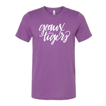 The Geaux Tigers Script | Royal Purple Tee