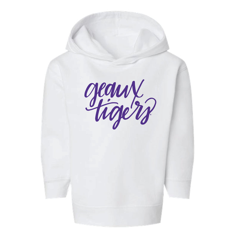 The Geaux Tigers Script | Toddler White Hoodie