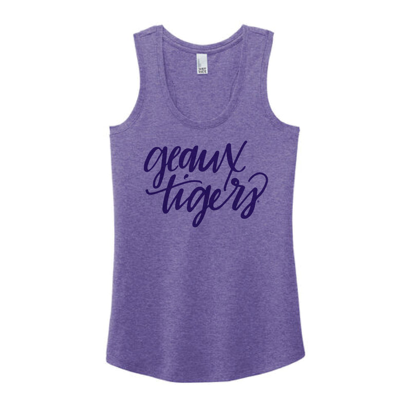 The Geaux Tigers Script | Purple Frost Racerback Tank