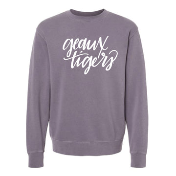 The Geaux Tigers Script | Pigment Plum Sweatshirt