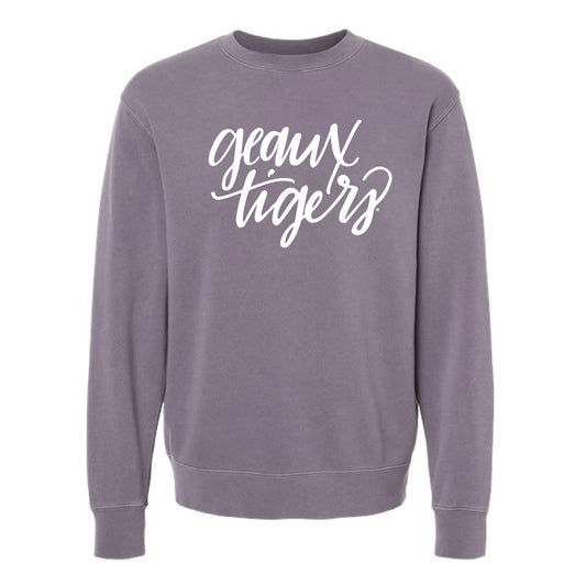 The Geaux Tigers Script | Pigment Plum Sweatshirt