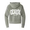The Geaux Tigers Wavy | Grey Frost Zip Up Hooded Sweatshirt