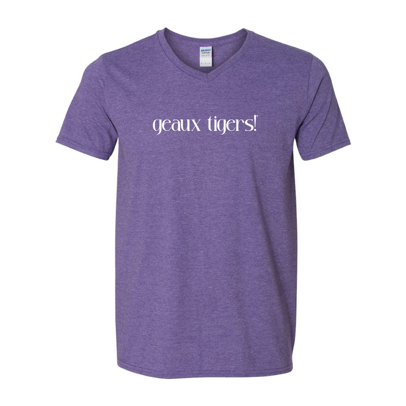 The Geaux Tigers! | Heather Purple V-Neck Tee