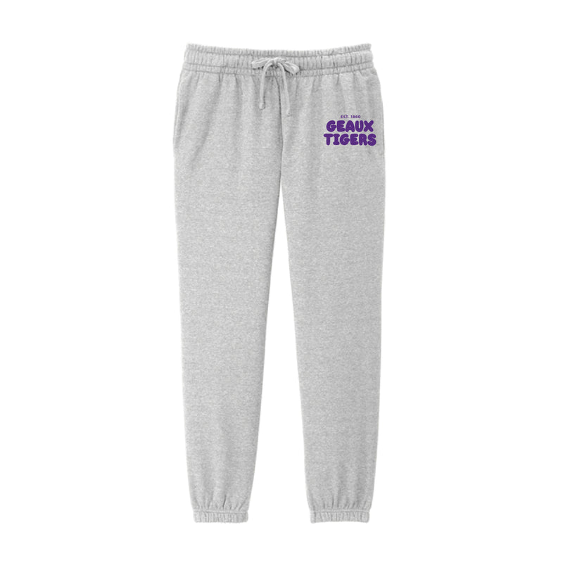 The Geaux Tigers Puff | Light Heather Grey Joggers