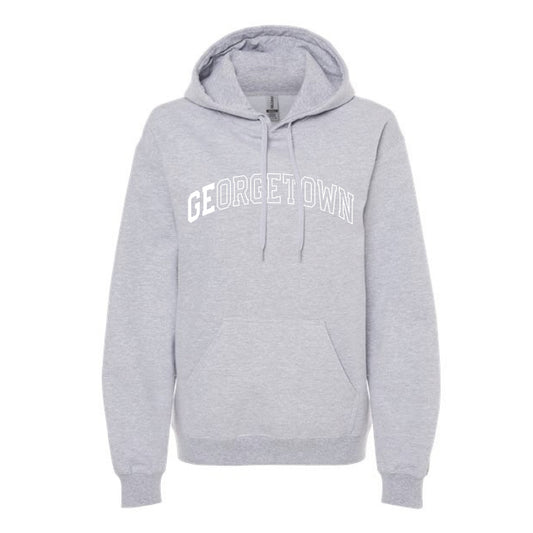 The Georgetown Outline Arch | Adult Sport Grey Hoodie