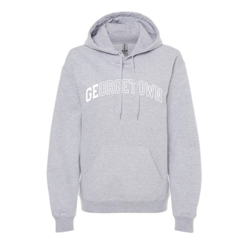 The Georgetown Outline Arch | Adult Sport Grey Hoodie