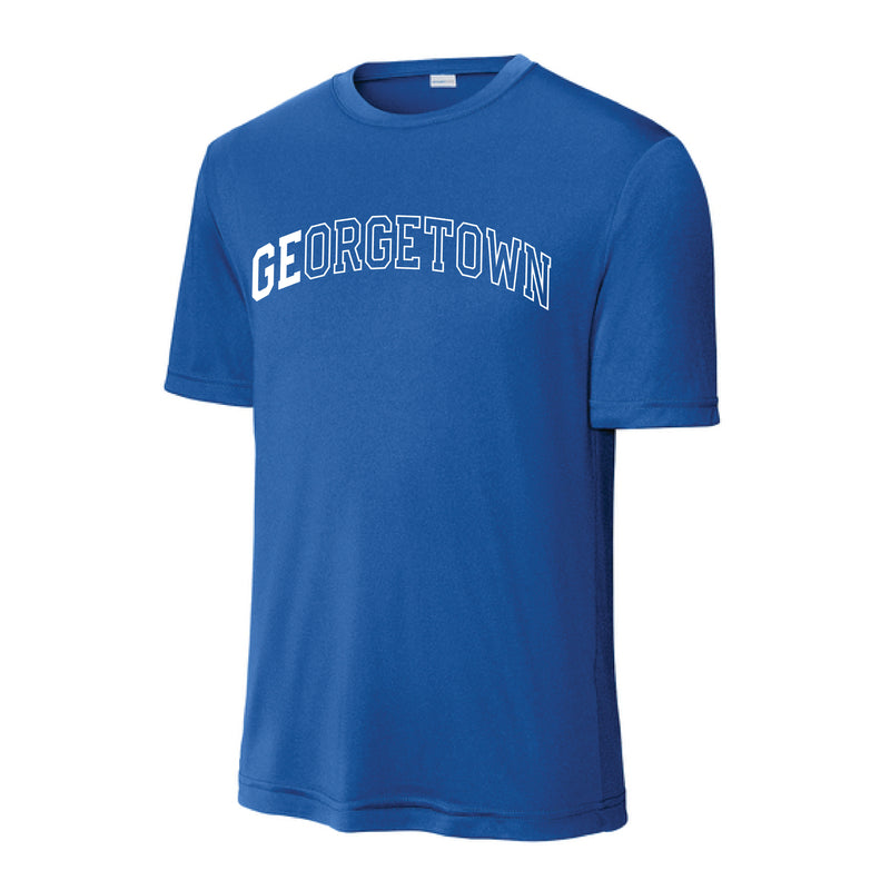 The Georgetown Outline Arch | Adult True Royal Performance Tee