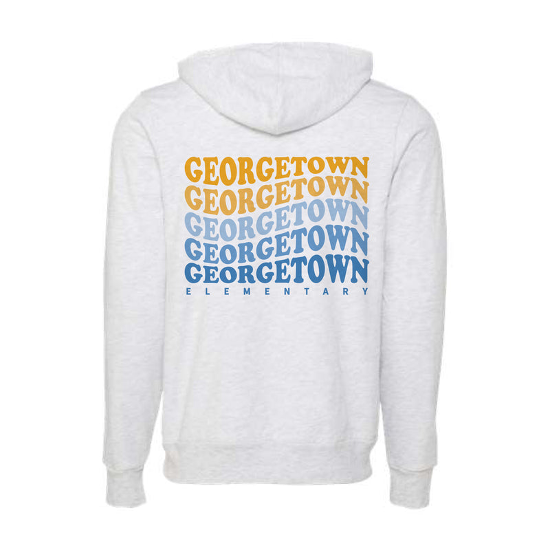 The Georgetown Wavy | Adult Ash Full-Zip Hoodie