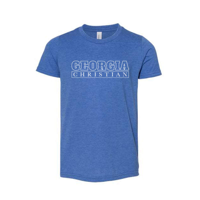 The Georgia Christian Outline | Youth Heather True Royal Tee